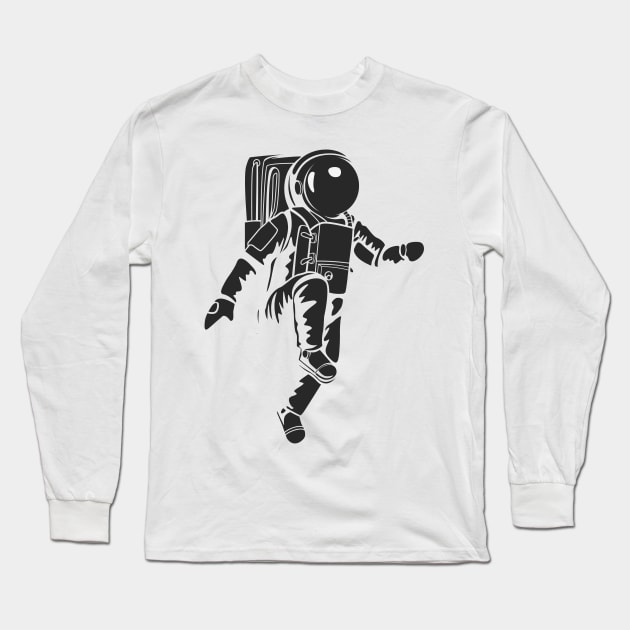 Moonwalk in space Long Sleeve T-Shirt by Whatastory